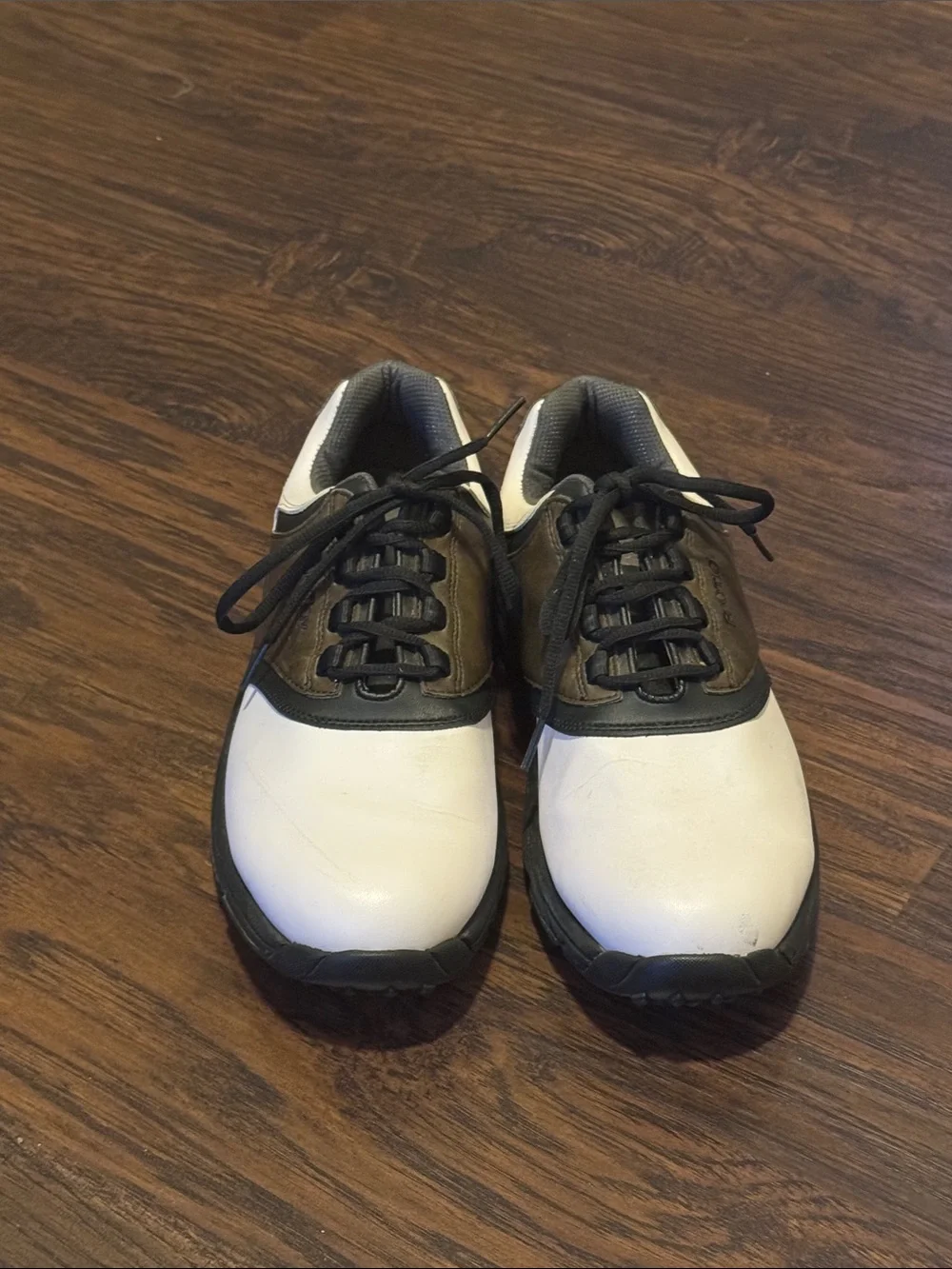 FootJoy White, Brown and Black Lace-Up Athletic Golf Shoes